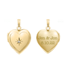 ITI NYC Heart Locket with Diamonds in 14K Gold Filled with Optional Engraving  (22 x 15 mm)