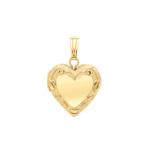 Load image into Gallery viewer, ITI NYC Embossed Heart Locket in 14K Gold Filled with Optional Engraving (20 x 13 mm)

