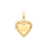 Embossed Heart Locket in 14K Gold Filled with Optional Engraving (13 mm)