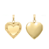 Embossed Heart Locket in 14K Gold Filled with Optional Engraving (13 mm)