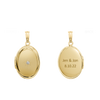 Oval Locket with Diamonds in 14K Gold with Optional Engraving (20 x 11 mm - 24 x 14 mm)