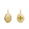Oval Locket with Diamonds in 14K Gold with Optional Engraving (20 x 11 mm - 24 x 14 mm)