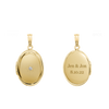 Oval Locket with Diamonds in 14K Gold with Optional Engraving (20 x 11 mm - 24 x 14 mm)