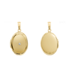 Oval Locket with Diamonds in 14K Gold with Optional Engraving (20 x 11 mm - 24 x 14 mm)
