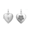 Heart Locket with Diamonds in Sterling Silver with Optional Engraving (15 mm)