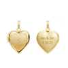 ITI NYC Heart Locket with Diamonds in 14K Gold with Optional Engraving (13 mm)