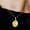 ITI NYC Plain Oval Locket in Sterling Silver 18K Yellow Gold Finish with Optional Engraving (23 x 14 mm - 57 x 39 mm)