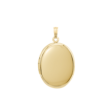 Load image into Gallery viewer, ITI NYC Plain Oval Locket in 14K Gold with Optional Engraving (13 x 10 mm - 21 x 16 mm)
