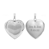 ITI NYC Hand Engraved Design Heart Locket in Sterling Silver with Optional Engraving (31 x 22 mm)
