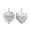 Hand Engraved Design Heart Locket in Sterling Silver with Optional Engraving (20 mm)