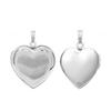 ITI NYC Hand Engraved Design Heart Locket in Sterling Silver with Optional Engraving (31 x 22 mm)