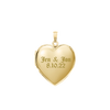 ITI NYC Plain Heart Locket in 14K Gold with Optional Engraving (13 mm - 19 mm)