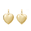 ITI NYC Plain Heart Locket in 14K Gold with Optional Engraving (13 mm - 19 mm)