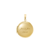 Plain Round Locket in 14K Gold with Optional Engraving (14 mm - 19 mm)