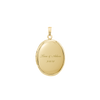Plain Oval Locket in 14K Gold with Optional Engraving (20 x 11 mm - 30 x 17 mm)