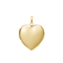 Load image into Gallery viewer, ITI NYC Plain Heart Locket in 14K Gold with Optional Engraving (13 mm - 19 mm)
