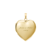 Plain Heart Locket in Sterling Silver 18K Yellow Gold Finish with Optional Engraving (15 mm - 26 mm)
