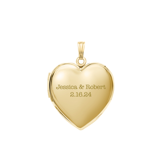 ITI NYC Plain Heart Locket in 14K Gold with Optional Engraving (13 mm - 19 mm)