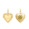 Embossed Heart Locket in 14K Gold Filled with Optional Engraving (13 mm)