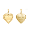 Embossed Heart Locket in 14K Gold Filled with Optional Engraving (13 mm)