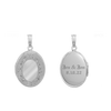 Hand Engraved Design Oval Locket in Sterling Silver with Optional Engraving (16 x 14 mm - 21 x 16 mm)