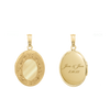 Hand Engraved Design Oval Locket in 14K Gold Filled with Optional Engraving (16 x 14 mm)