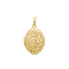 ITI NYC Special Order Only: Hand Engraved Design Oval Locket in 14K Yellow Gold (16 x 29 mm)