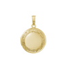 ITI NYC Special Order Only: Embossed Round Locket in 14K Gold (27 x 19 mm)