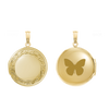 Embossed Round Locket in 14K Gold Filled with Optional Engraving (19 mm)
