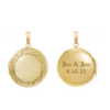 Embossed Round Locket in 14K Gold Filled with Optional Engraving (19 mm)