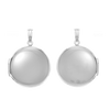 Plain Round Locket in 14K Gold with Optional Engraving (14 mm - 19 mm)