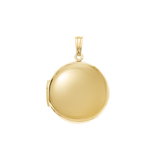 Load image into Gallery viewer, ITI NYC Plain Round Locket in 14K Gold with Optional Engraving (13 mm - 23 mm)
