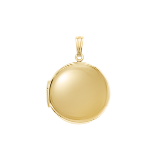 ITI NYC Plain Round Locket in 14K Gold with Optional Engraving (13 mm - 23 mm)