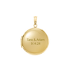 Plain Round Locket in 14K Gold with Optional Engraving (14 mm - 19 mm)