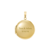 Plain Round Locket in 14K Gold with Optional Engraving (14 mm - 19 mm)