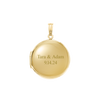 Plain Round Locket in 14K Gold with Optional Engraving (14 mm - 19 mm)