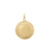 Embossed Round Locket in 14K Gold Filled with Optional Engraving (19 mm)