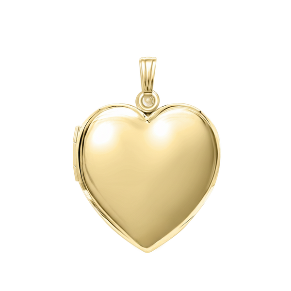 ITI NYC Plain Heart Locket in 14K Gold Filled with Optional Engraving (20 x 13 mm - 30 x 23 mm)