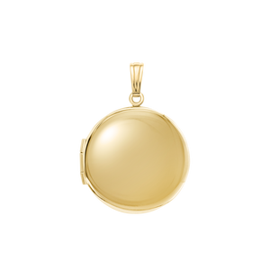 ITI NYC Plain Round Locket in 14K Gold Filled with Optional Engraving (20 x 14 mm - 27 x 19 mm)