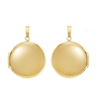 Plain Round Locket in 14K Gold Filled with Optional Engraving (13 mm - 32 mm)
