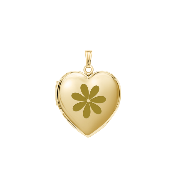 ITI NYC Plain Heart Locket in 14K Gold Filled with Optional Engraving (20 x 13 mm - 30 x 23 mm)