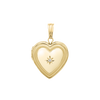ITI NYC Special Order Only: Embossed Heart Locket with Diamond in 14K Yellow Gold (19 mm)
