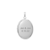 Plain Oval Locket in Sterling Silver with Optional Engraving (16 x 14 mm - 48 x 39 mm)