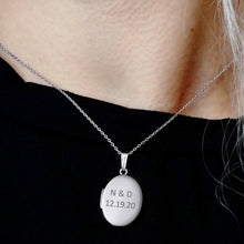 Load image into Gallery viewer, ITI NYC Plain Oval Locket in Sterling Silver with Optional Engraving (23 x 14 mm - 57 x 39 mm)
