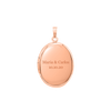 Plain Oval Locket in Sterling Silver 18K Pink Gold Finish with Optional Engraving (16 x 14 mm - 48 x 39 mm)
