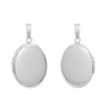 Plain Oval Locket in Sterling Silver with Optional Engraving (16 x 14 mm - 48 x 39 mm)