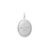 Plain Oval Locket in Sterling Silver with Optional Engraving (16 x 14 mm - 48 x 39 mm)