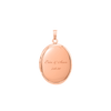 Plain Oval Locket in Sterling Silver 18K Pink Gold Finish with Optional Engraving (16 x 14 mm - 48 x 39 mm)