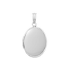 Plain Oval Locket in Sterling Silver with Optional Engraving (16 x 14 mm - 48 x 39 mm)