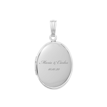 Load image into Gallery viewer, ITI NYC Plain Oval Locket in Sterling Silver with Optional Engraving (23 x 14 mm - 57 x 39 mm)
